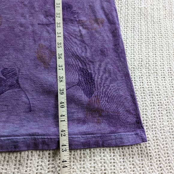 Organic Attire Women's Large Dress Purple Sleeveless Floral Midi Round Neck - Picture 7 of 7